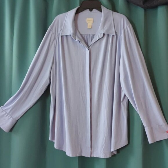Chicos Baby blue Top. Size 3. - Picture 1 of 4